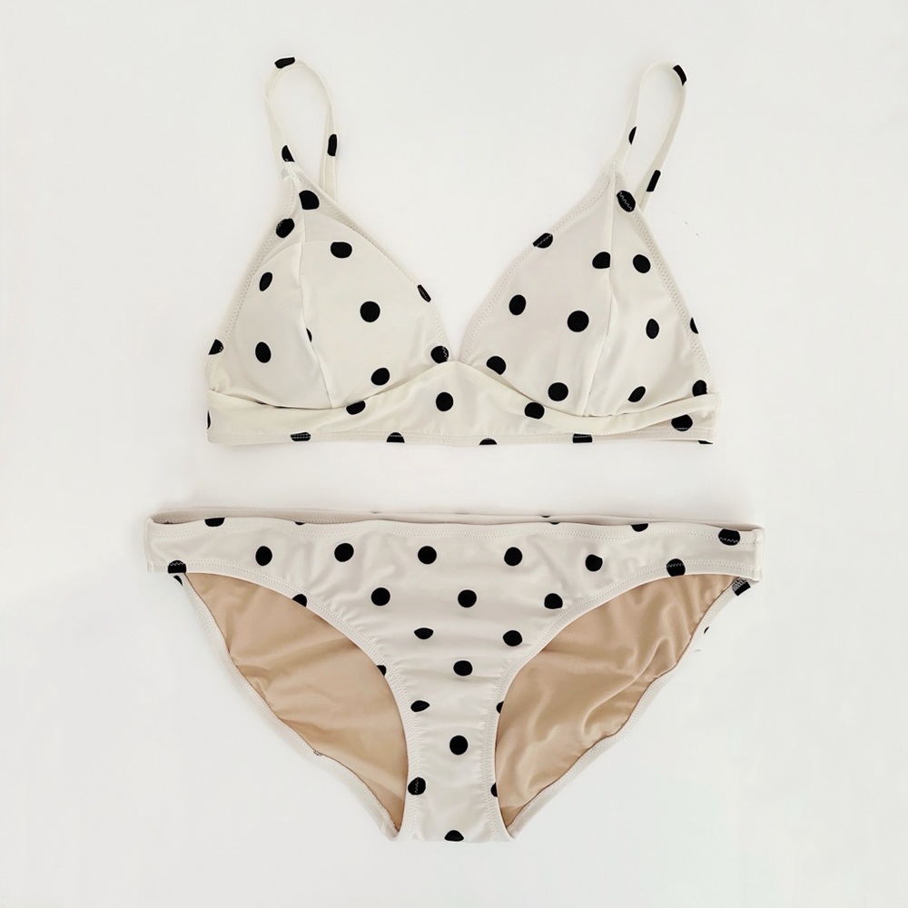 NWT•OLD NAVY•Triangle Polkadot Bralette Swim Top and Matching Bikini Bottoms•Set